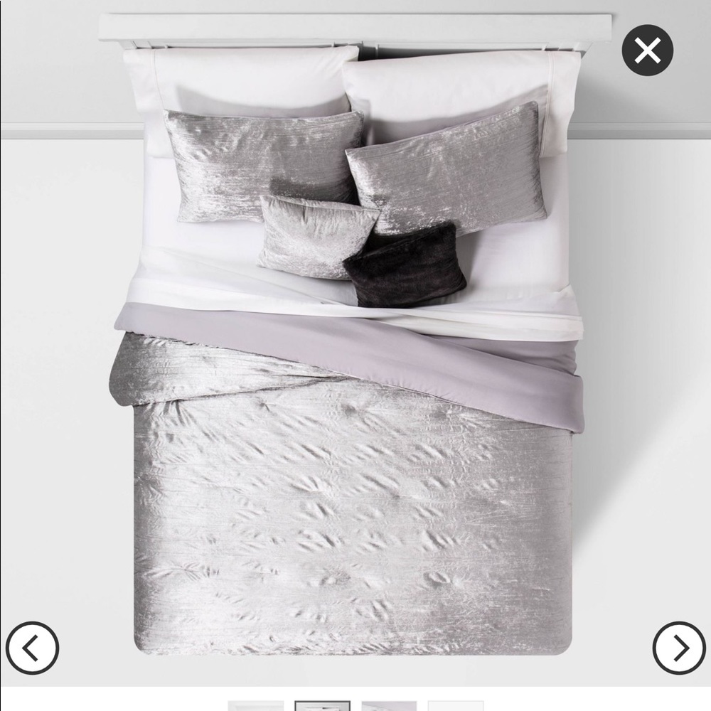 Cortina crinkle velvet comforter set